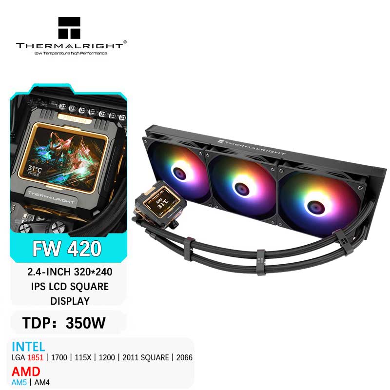 Aio Liquid Cooler - Thermalright FW 420 uniwersalny procesor chłodnica