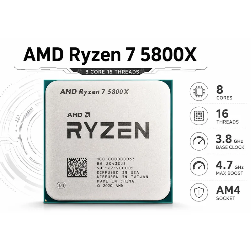 AMD Ryzen 7 5800X Odblokowany  – Cpu Fan recenzja i cena